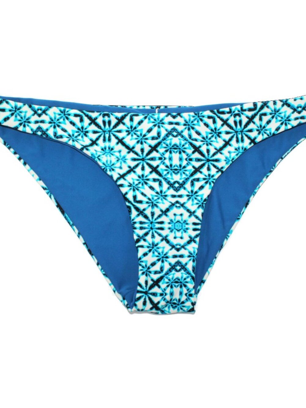 Pursuit Juniors' Reversible Geometric Mosaic Cheeky Swim Bikini Bottoms EBJ725